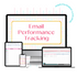 A product mockup displaying the Email Performance Tracking Workshop with all the resources included.