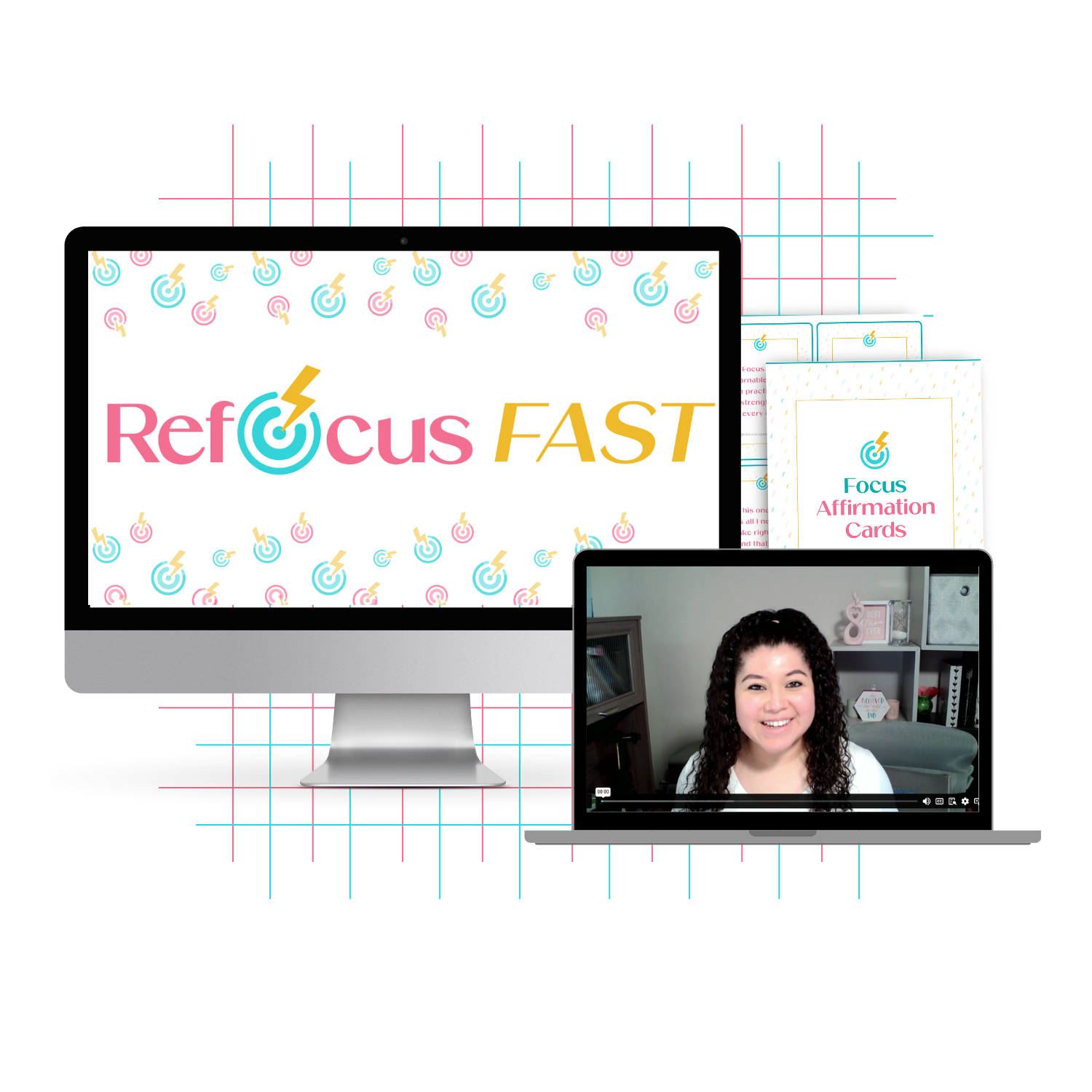 Two computer monitors displaying &