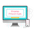 A monitor mockup displaying the Promo Power-Ups course.