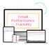 A product mockup displaying the Email Performance Tracking Workshop with all the resources included. 