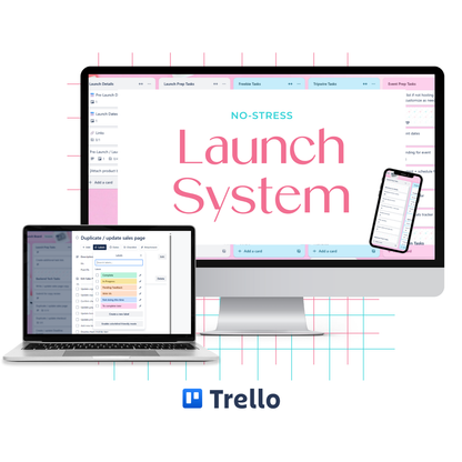 Trello interface on a computer screen with &