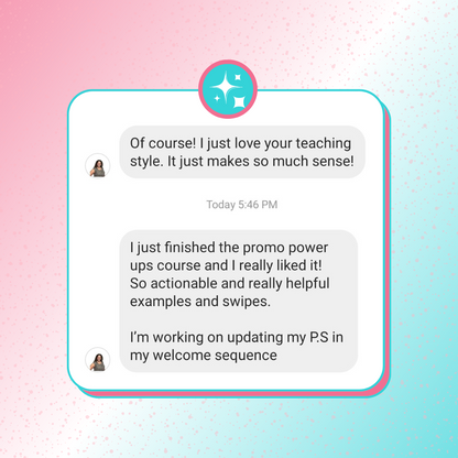 A testimonial screenshot of a student sharing how she loves Lucy&