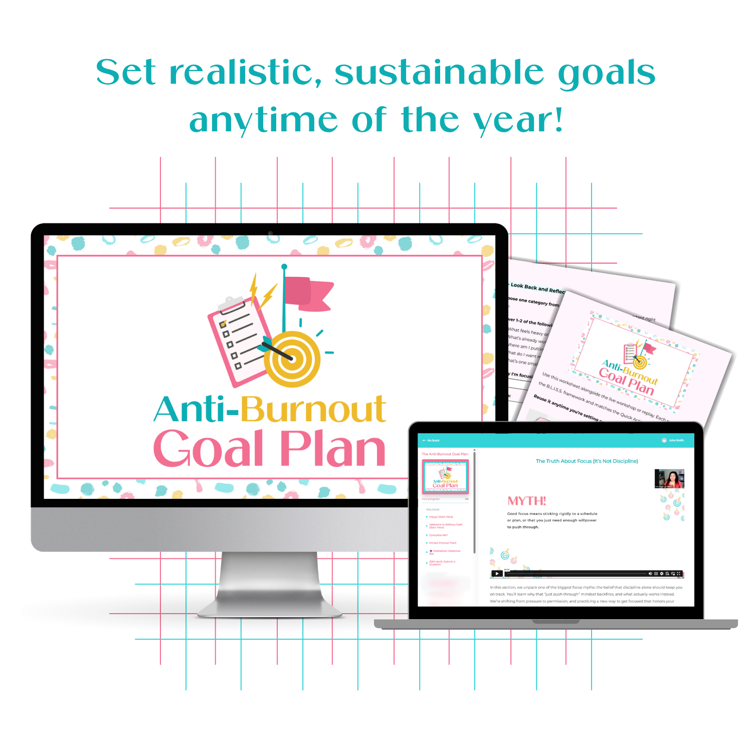 Computer monitor and tablet displaying &