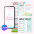 A cell phone and graphic mockup displaying the Pinterest List Pin Templates.